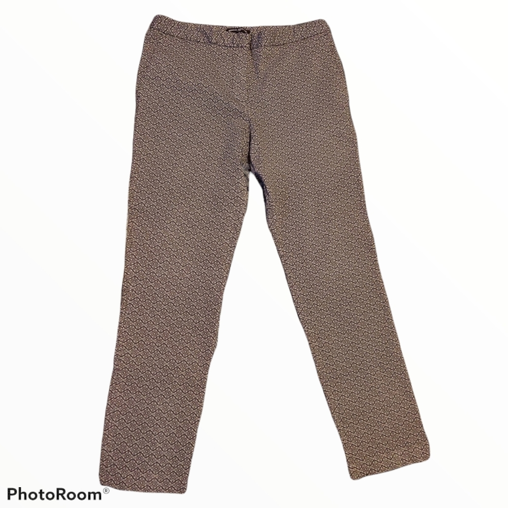 Mario Serrani Italy Black Gray Patterned Pants 8